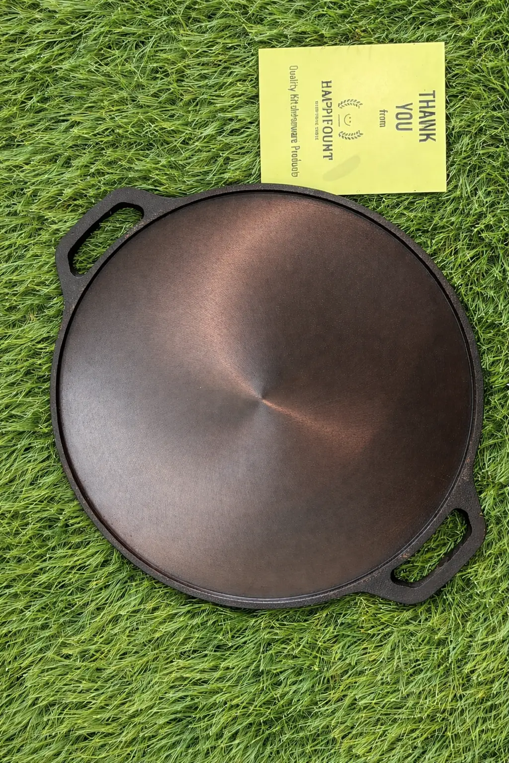 Premium 12 Inch Cast Iron Dosa Tawa – Pre-Seasoned | Heavy Duty Iron Dosa Pan | Happifount Kitchenware (சிறந்த தோசைக்கல் - Best Dosa Tawa )