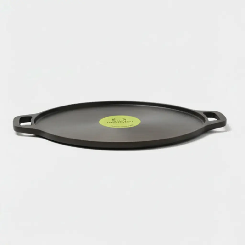 Premium 13 Inch Cast Iron Dosa Tawa – Pre-Seasoned | Double handle|Heavy Duty Cast Iron Dosa Pan | Happifount Kitchenware (சிறந்த தோசைக்கல் - Best Dosa Tawa )