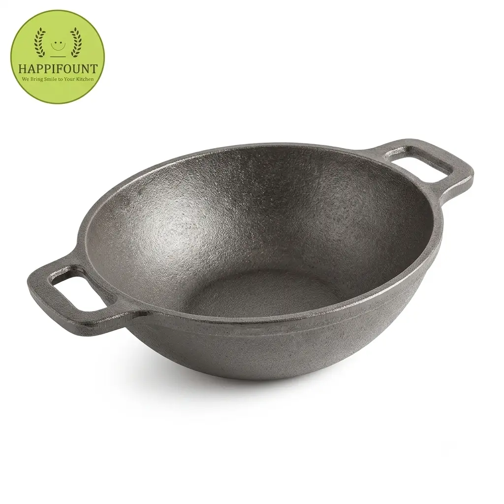 Deep Kadai | 12 inch | Pre Seasoned | Cast Iron
