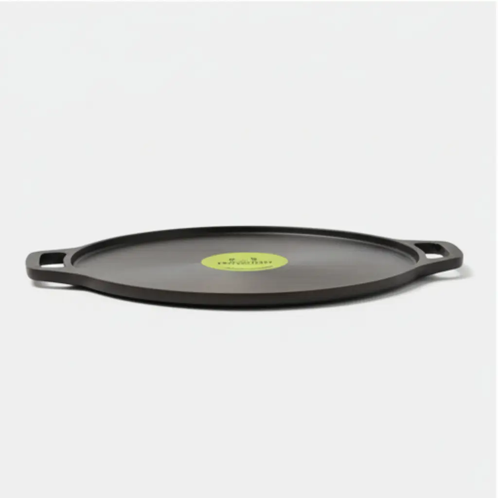 Premium 12 Inch Cast Iron Dosa Tawa – Oval shape - Pre-Seasoned | Double handle| Heavy Duty Cast Iron Dosa Pan | Happifount Kitchenware (சிறந்த தோசைக்கல் - Best Dosa Tawa )