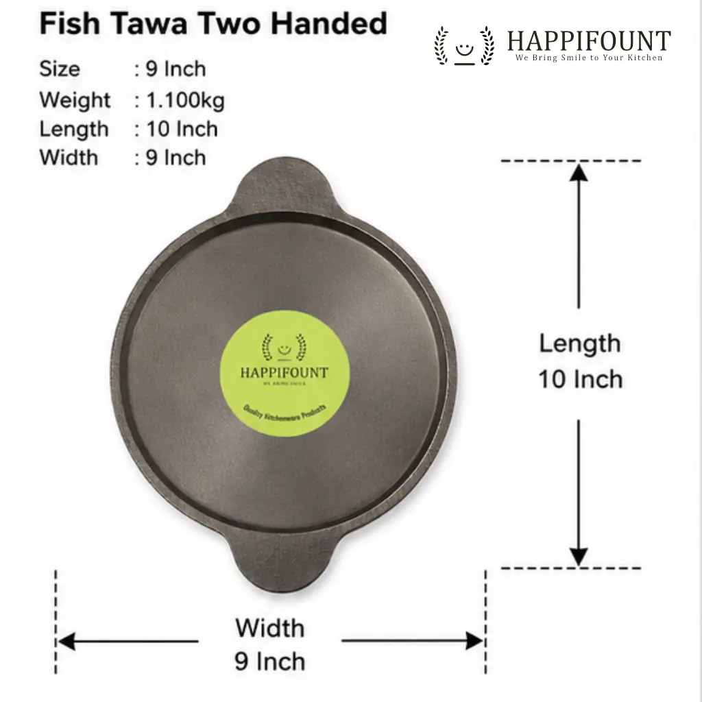 Fish Tawa 10inch 2 Handed