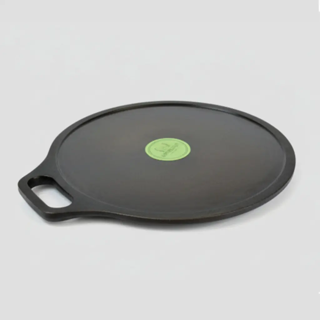 Premium 12 Inch Cast Iron Dosa Tawa – Pre-Seasoned | Single handle| Heavy Duty Cast Iron Dosa Pan | Happifount Kitchenware (சிறந்த தோசைக்கல் - Best Dosa Tawa )