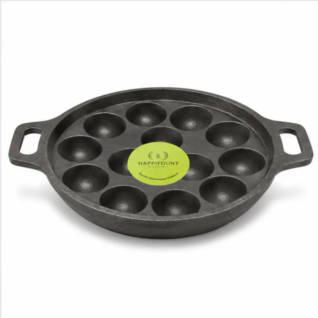 Kuli Panirakal Seasoned Heavy Cast Iron Tawa 12 Pit 