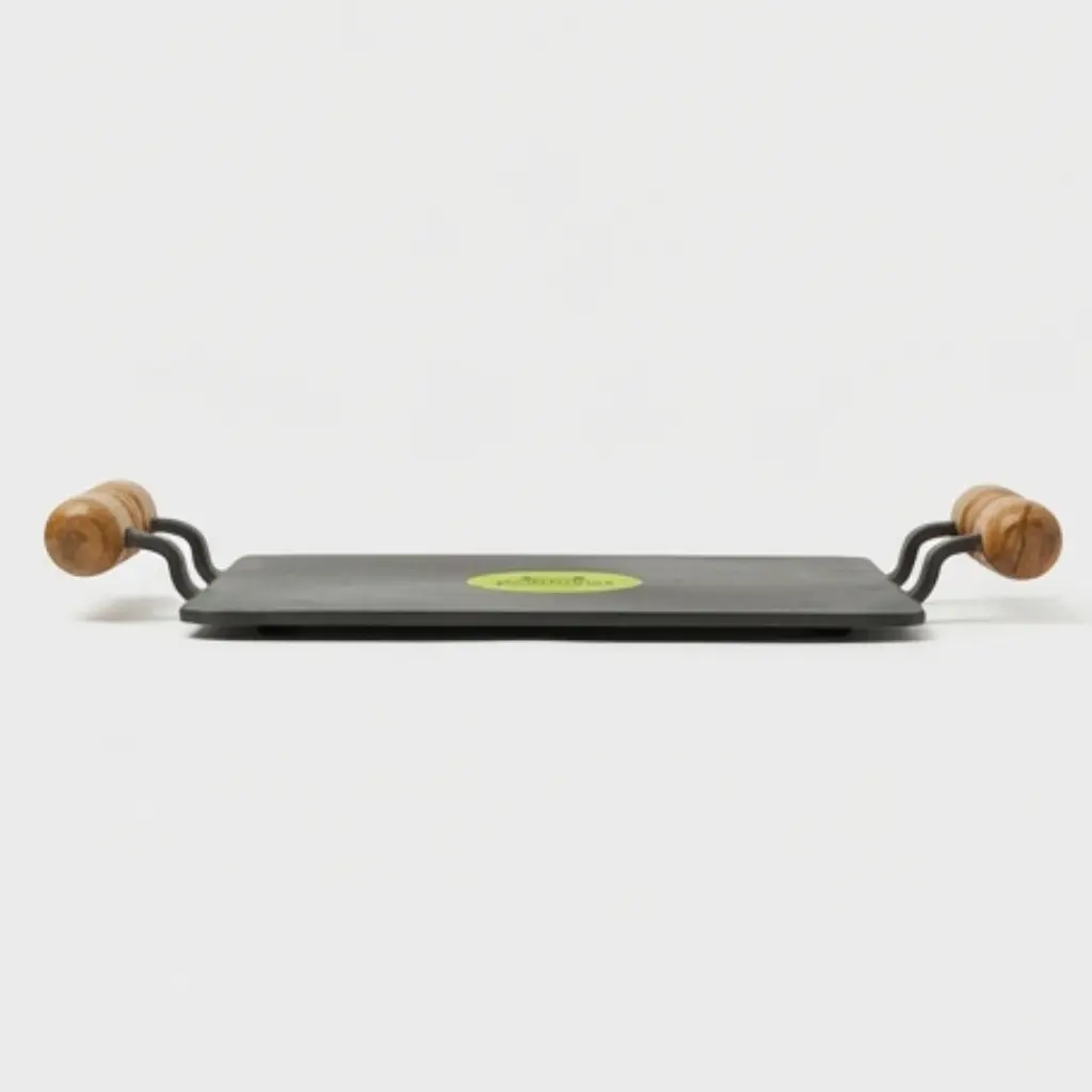 Wooden handle Dosa Tawa - 12 inch square - Heavy Duty Iron Dosa Pan | Happifount Kitchenware (சிறந்த தோசைக்கல் - Best Dosa Tawa )