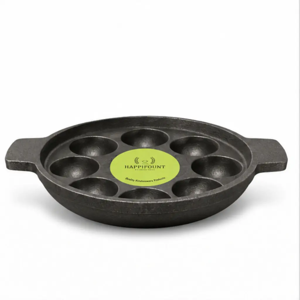 Kuli Panirakal Seasoned Heavy Cast Iron Tawa 9 Pit 