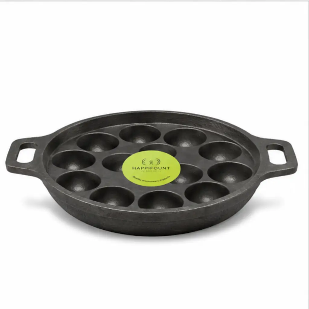 Kuli Panirakal Seasoned Heavy Cast Iron Tawa 12 Pit 