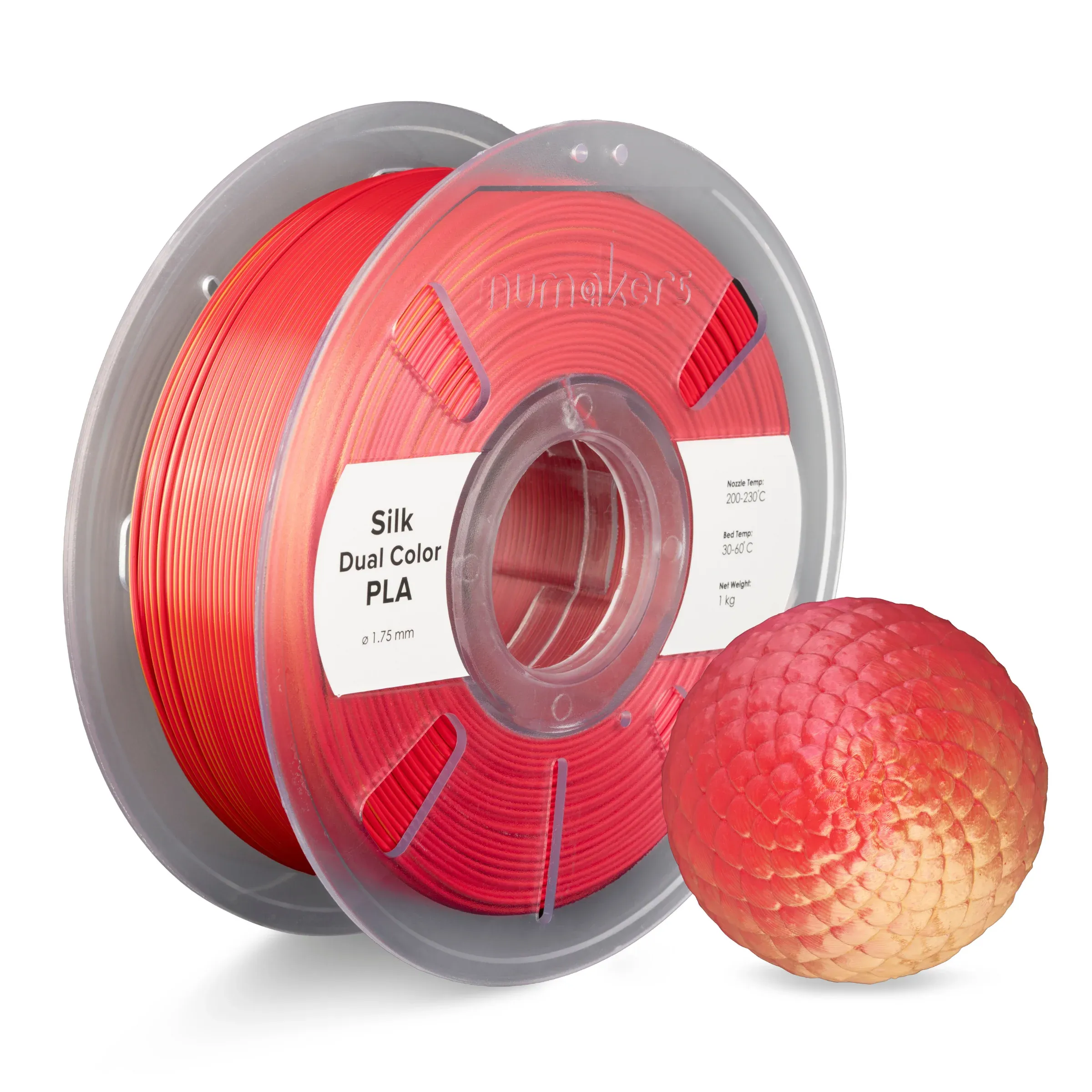 Dual-Color Silk PLA Numakers