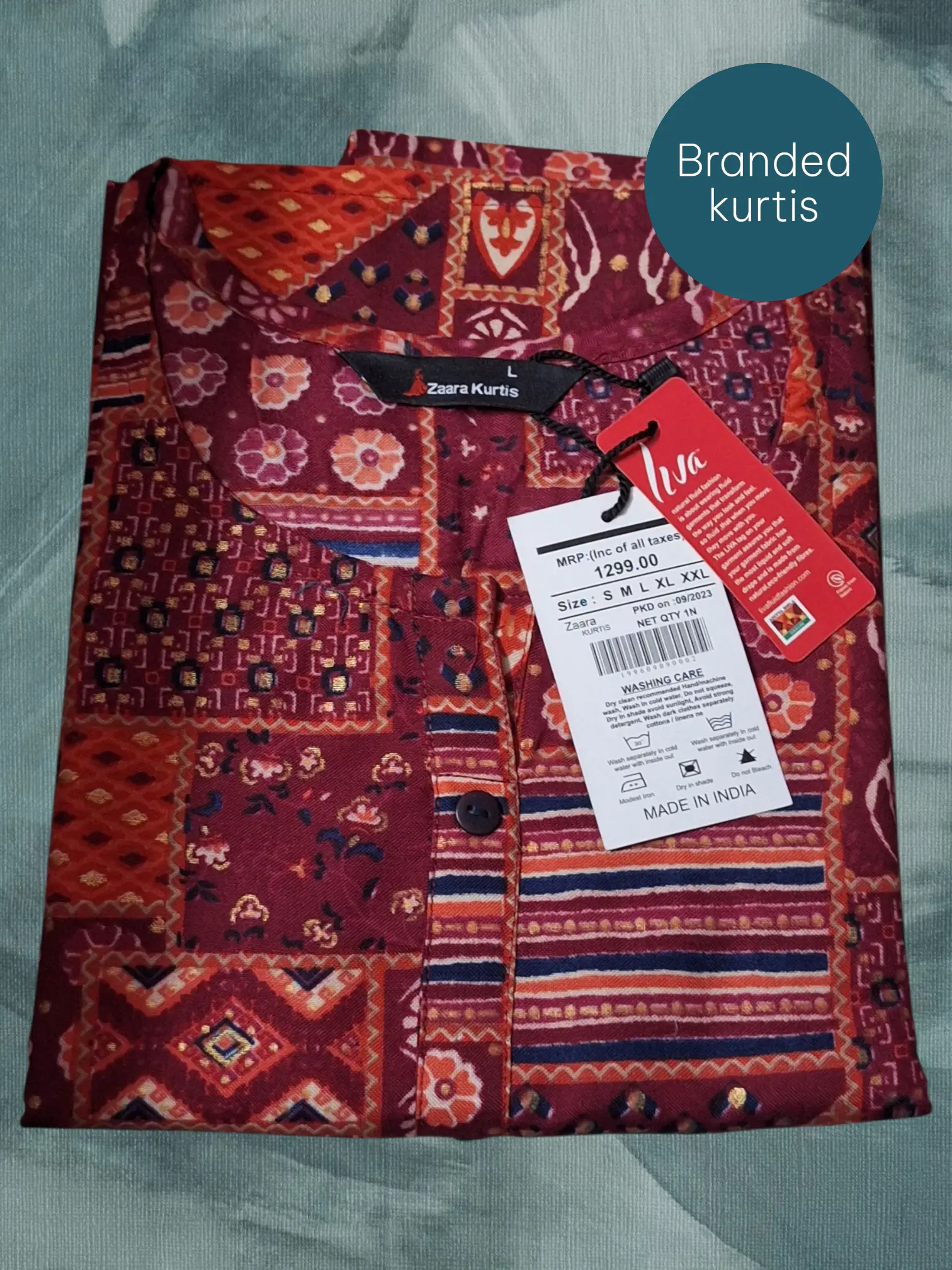 Zaara Capsule Fabric maroon Kurti 