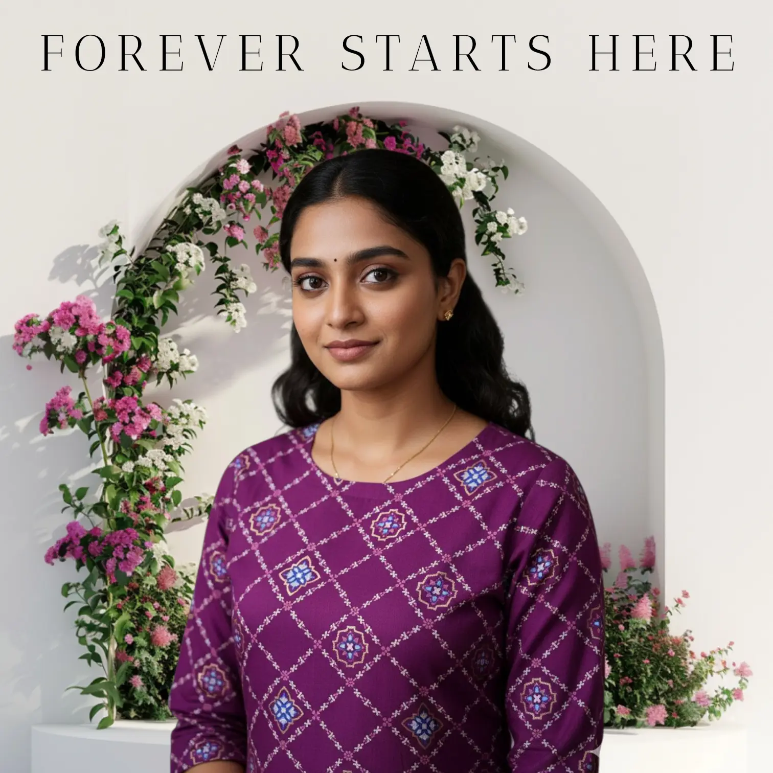 Designer Purple blue dotted beleza Kurti with Embellishments