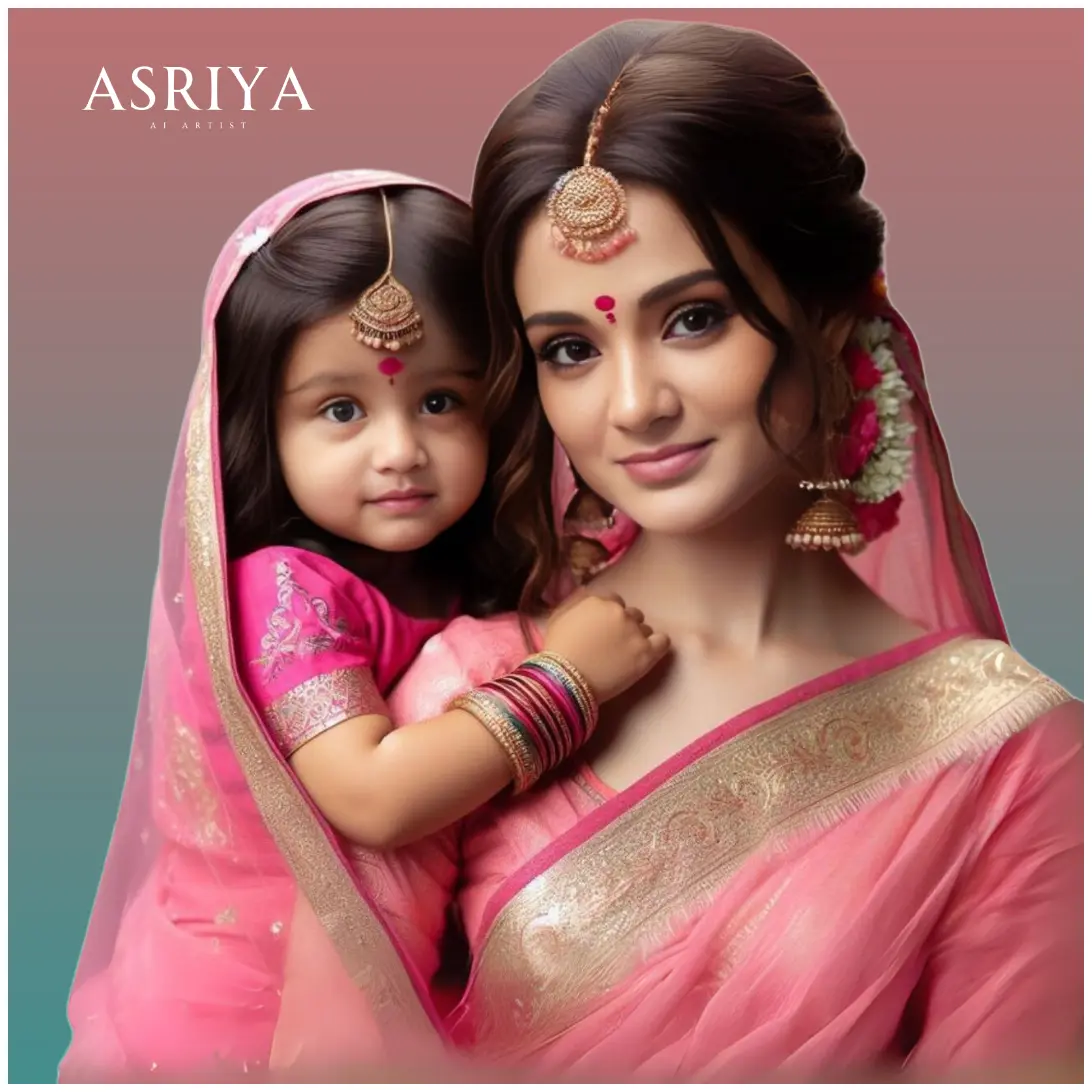 Premium and Standard adult with kid photo Merge art 