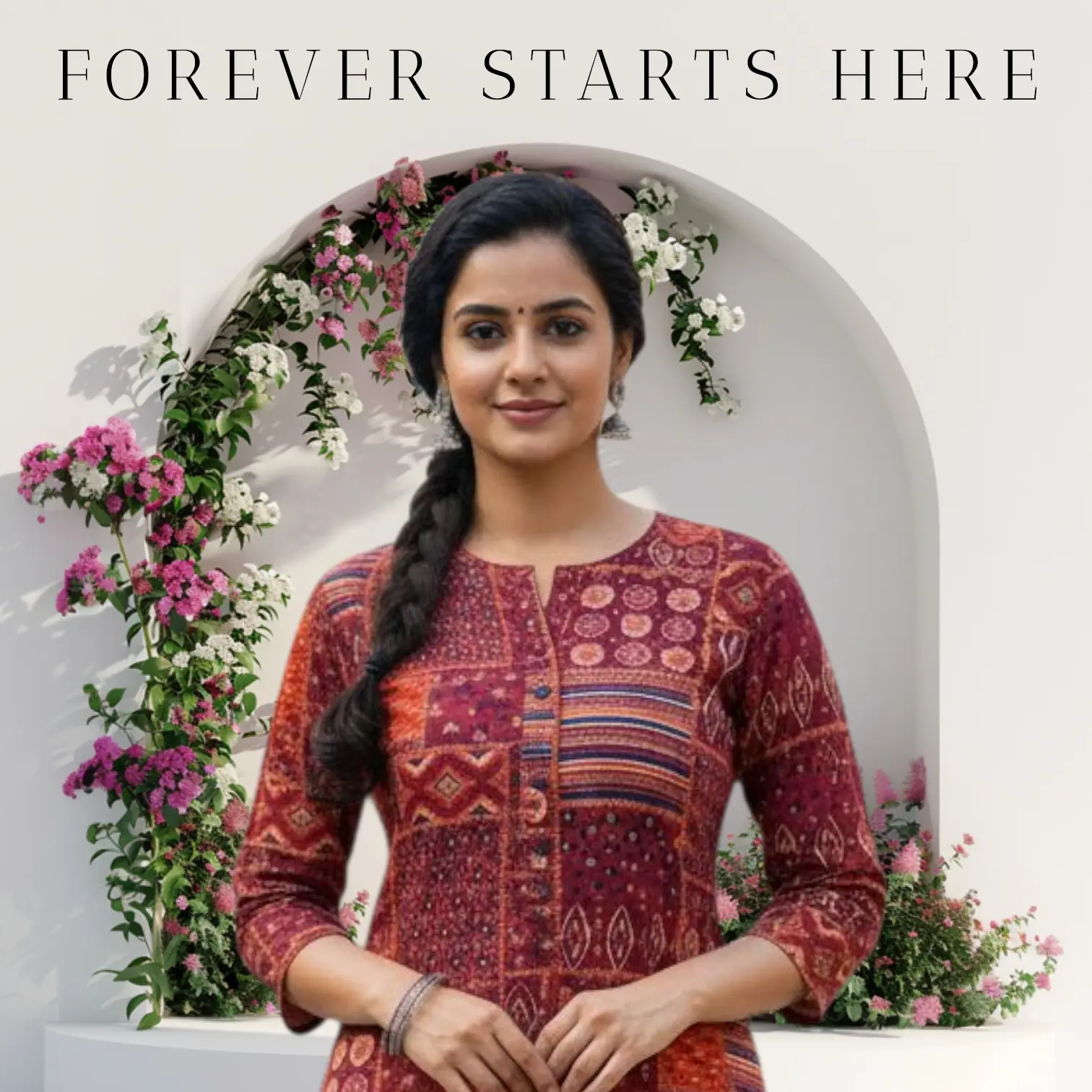 Zaara Capsule Fabric maroon Kurti 