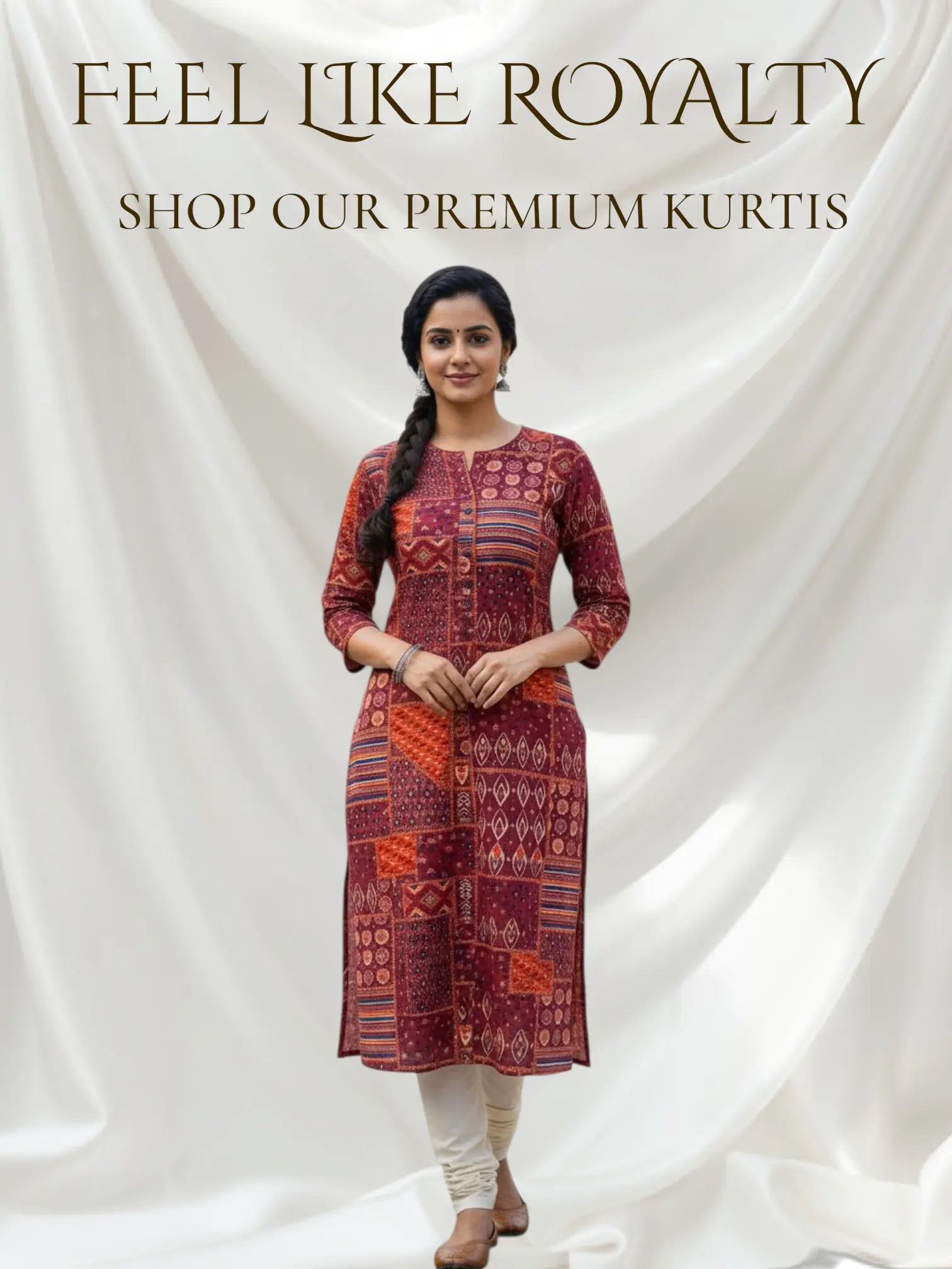 Zaara Capsule Fabric maroon Kurti 