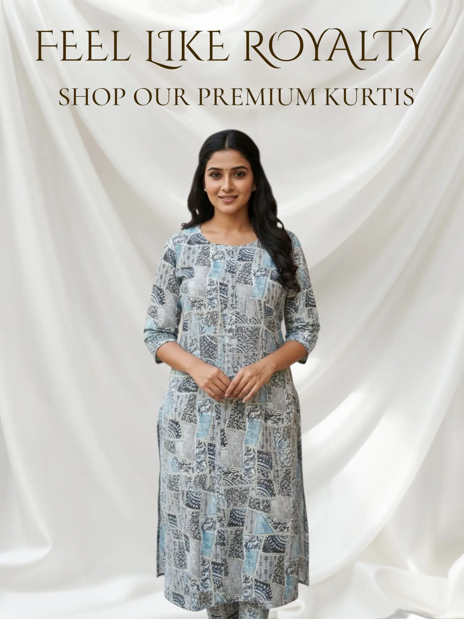 Zaara Premium Grey Mix Kurti – Soft Fabric & Modern Look