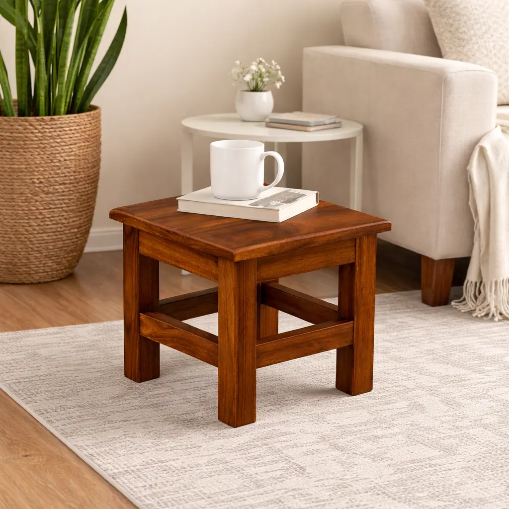 Premium Wooden Stool for Your Home – Heavy Load Capacity, Durable & Stylish