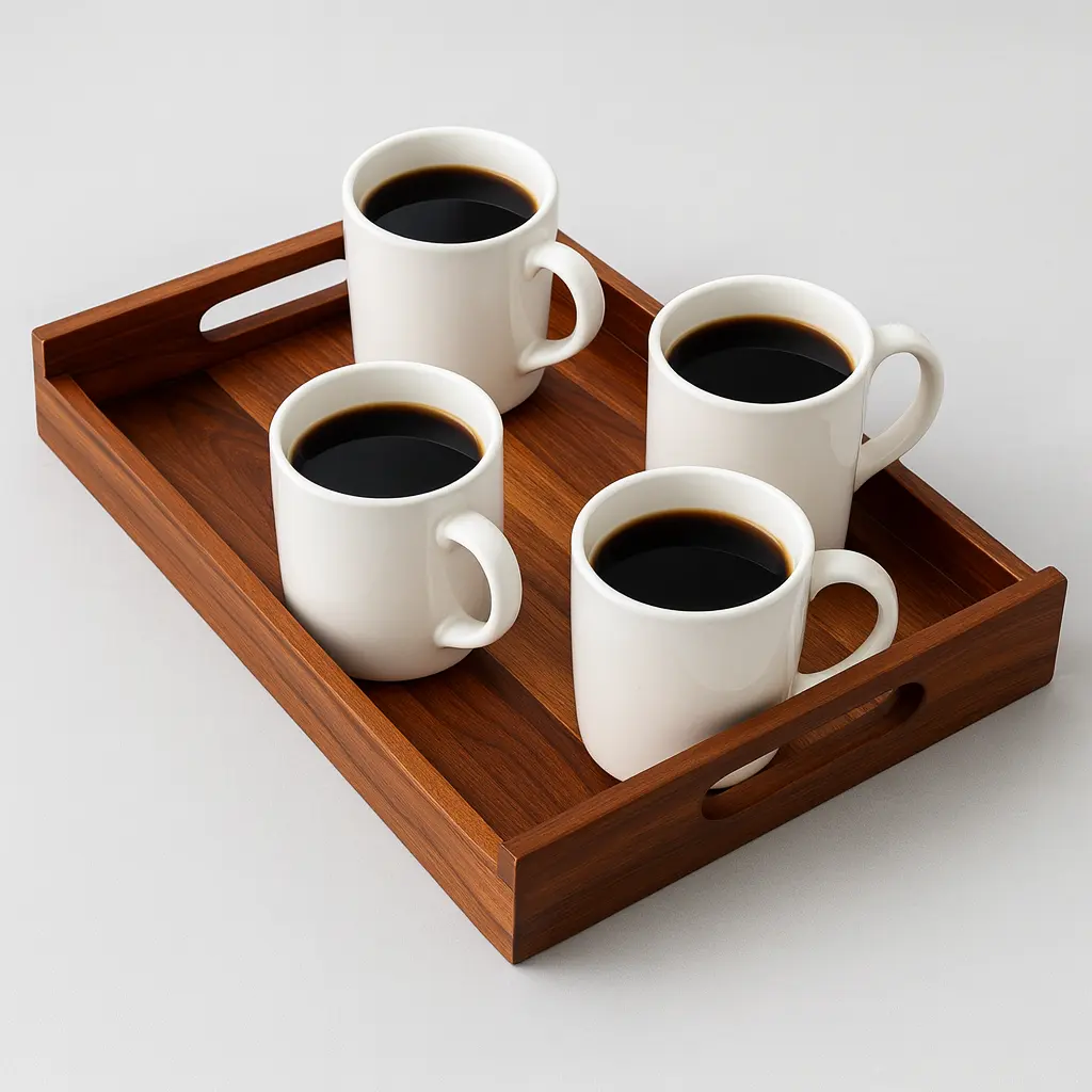 Wooden Tray for tea &coffee Serving