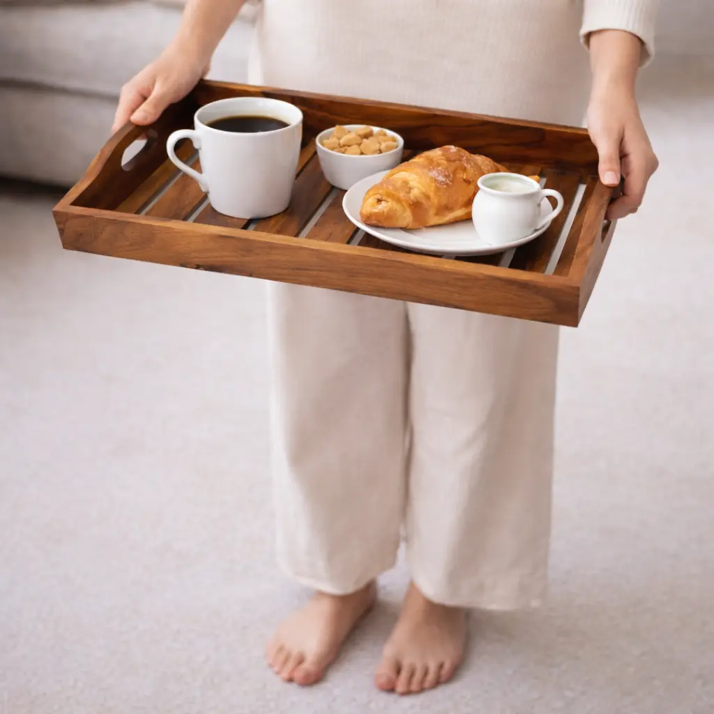  Wooden Serving Tray with extra 4 legs 