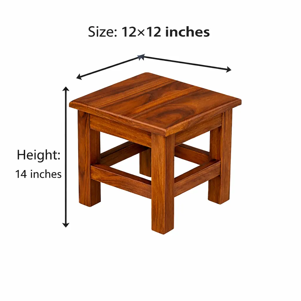Premium Wooden Stool for Your Home – Heavy Load Capacity, Durable & Stylish