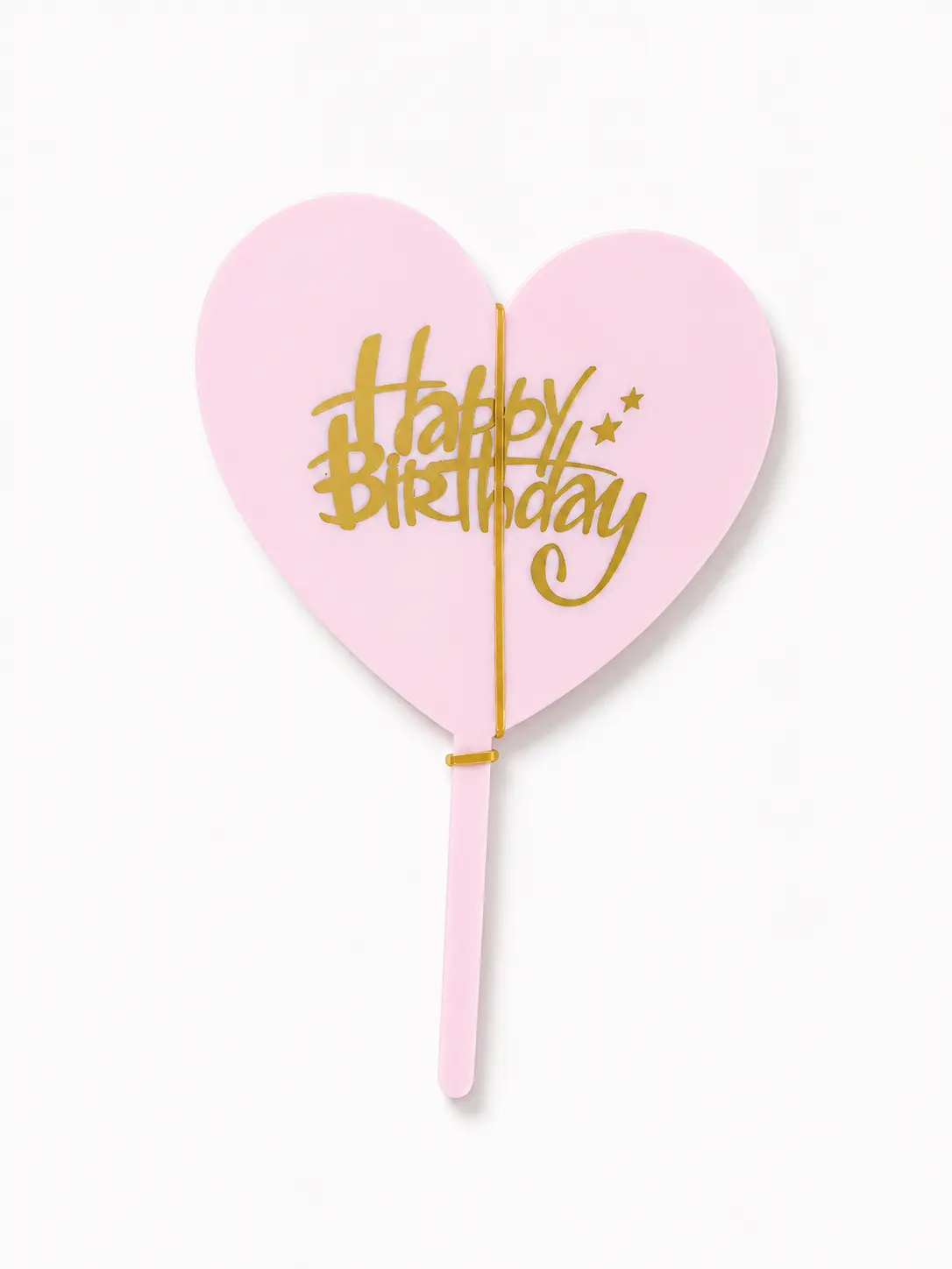 Acrylic heart topper - set of 5 pcs
