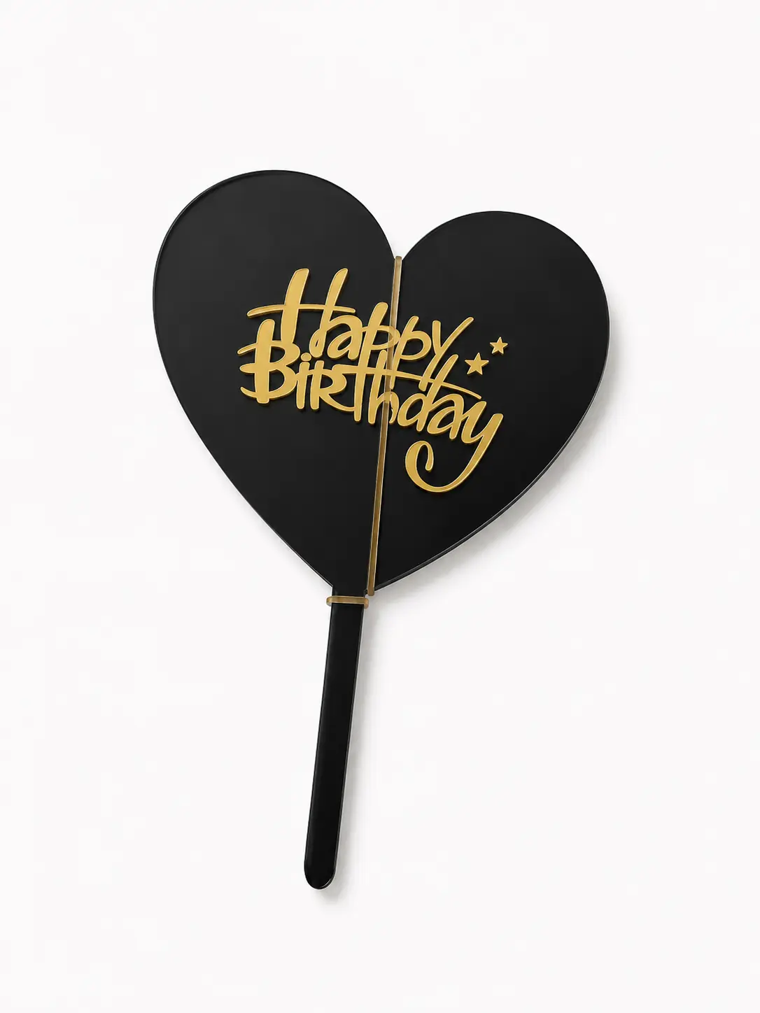 Acrylic heart topper - set of 5 pcs