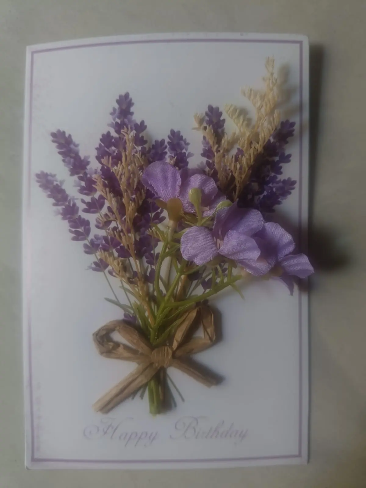 Dried - Flower - Greeting Card - Set of 1 pcs 