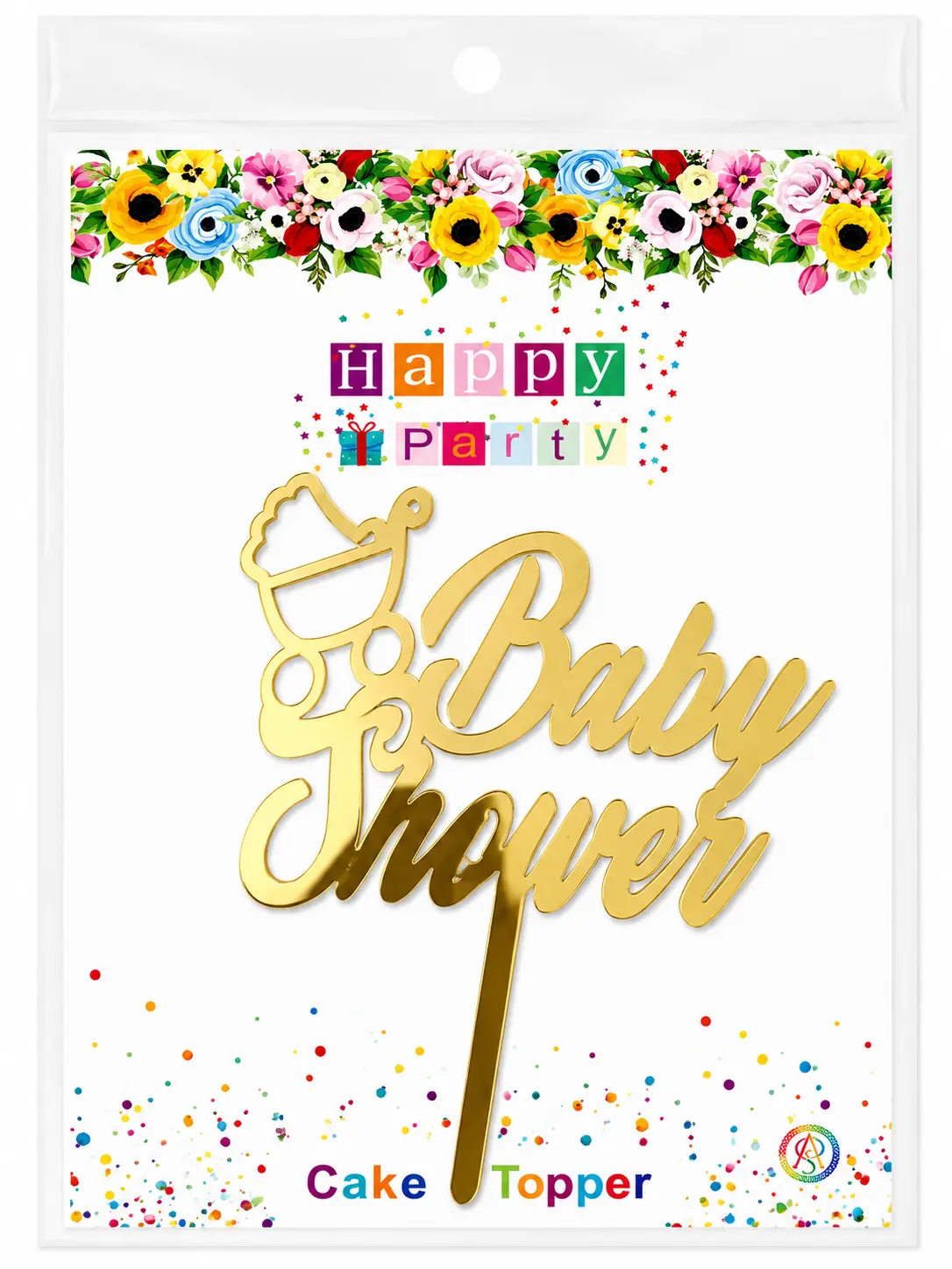 Baby shower acrylic topper - set of 5 pcs