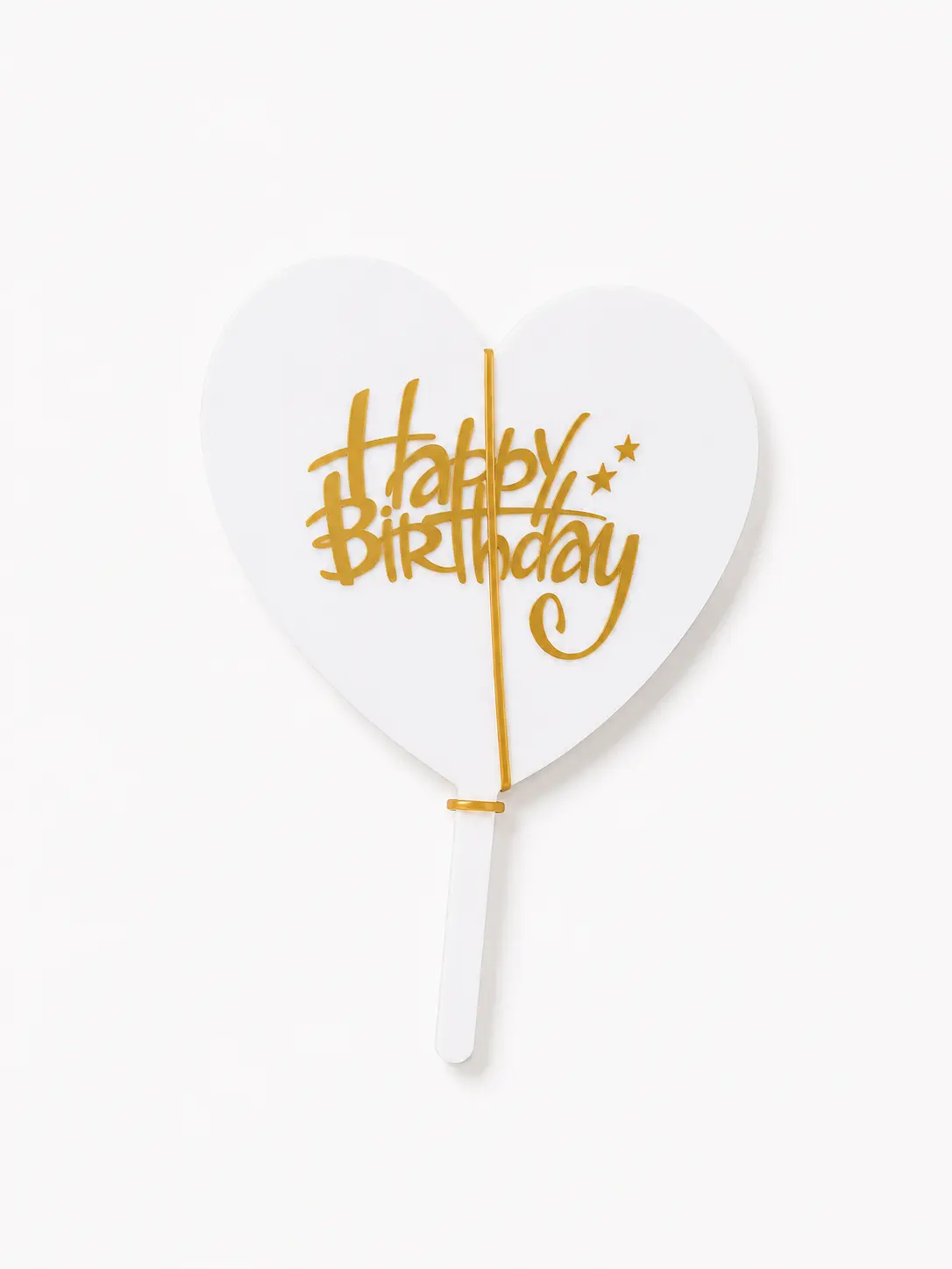Acrylic heart topper - set of 5 pcs