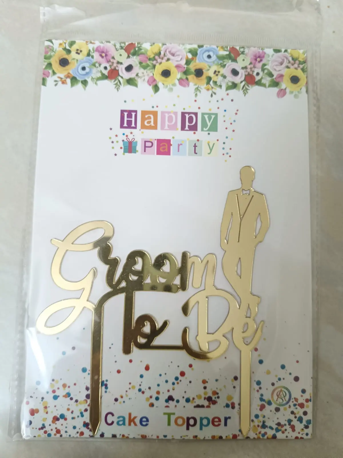 Groom to be acrylic topper - set of 5 pcs
