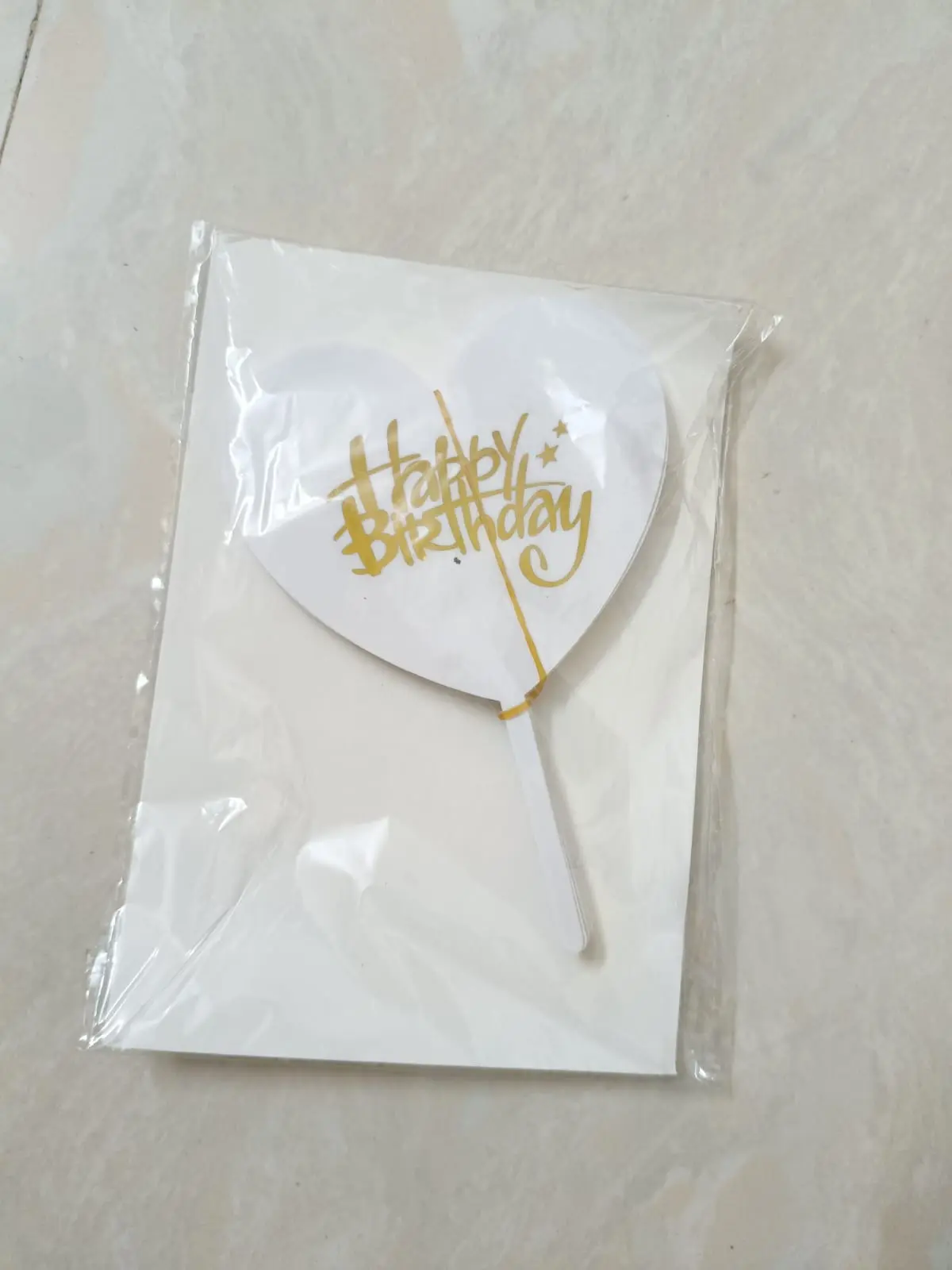 Acrylic heart topper - set of 5 pcs