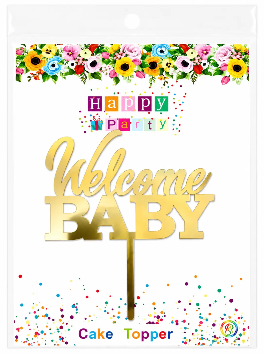 Welcome Baby acrylic topper - set of 5 pcs