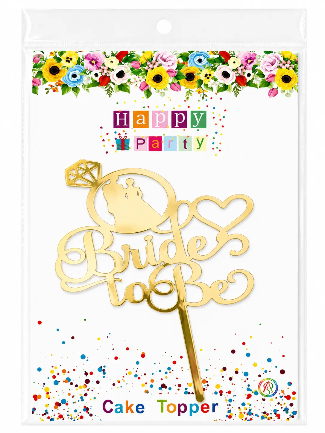 Bride to be acrylic topper - set of 5 pcs