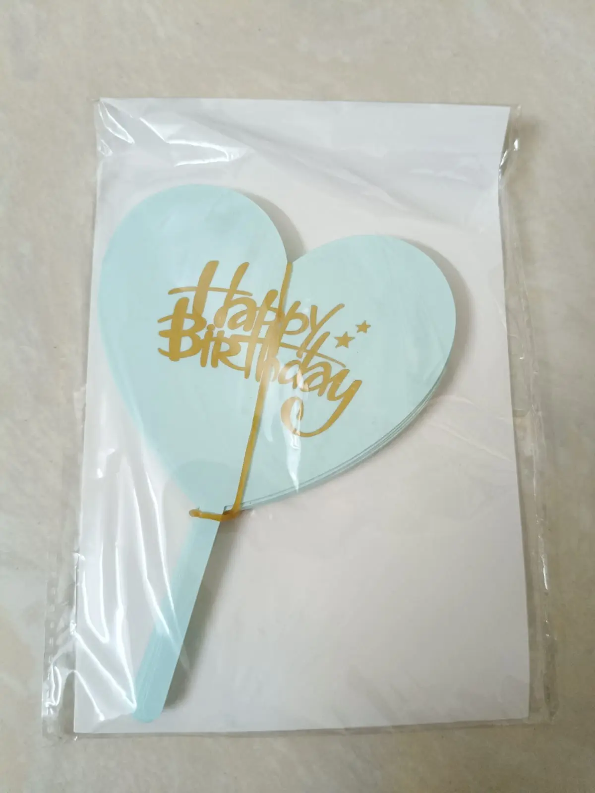 Acrylic heart topper - set of 5 pcs