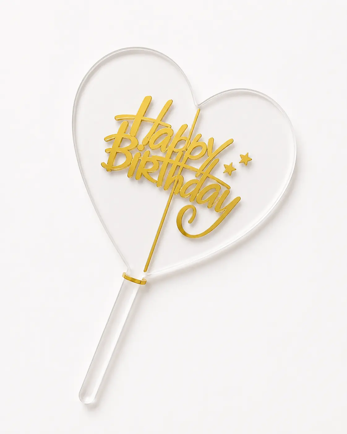 Acrylic heart topper - set of 5 pcs