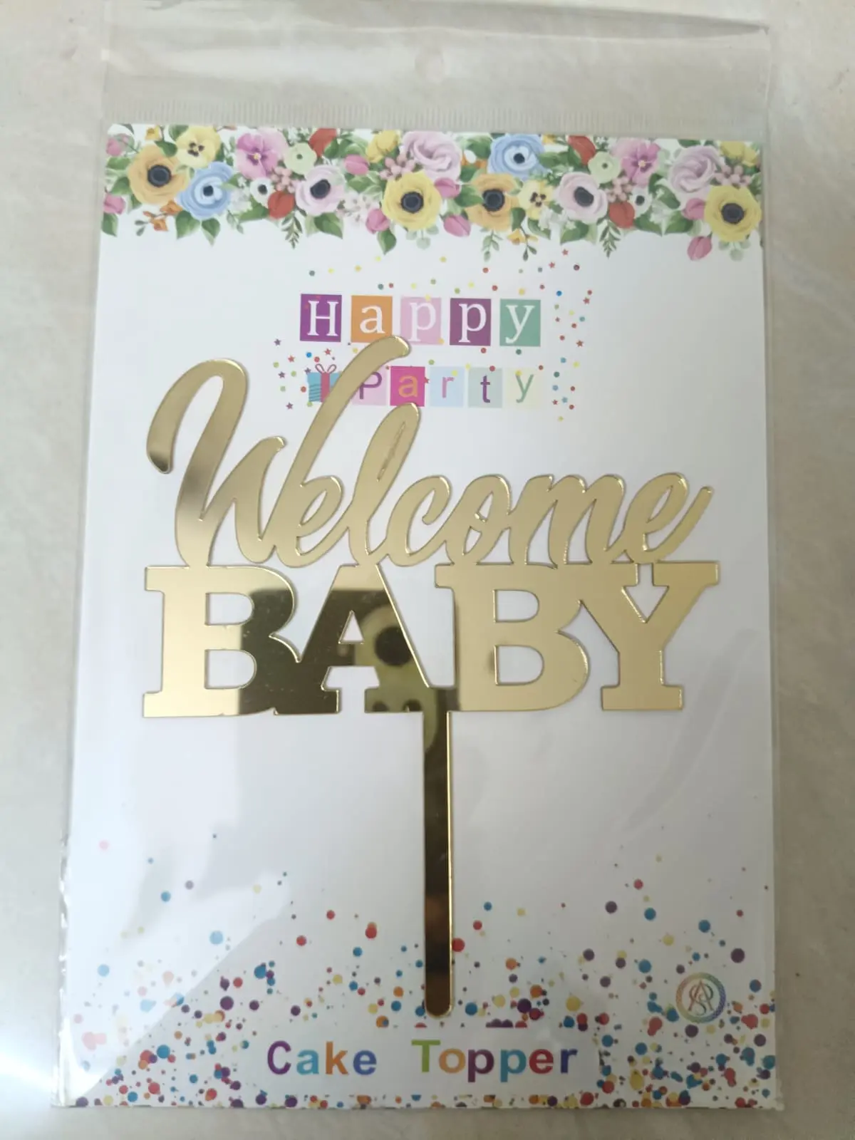 Welcome Baby acrylic topper - set of 5 pcs