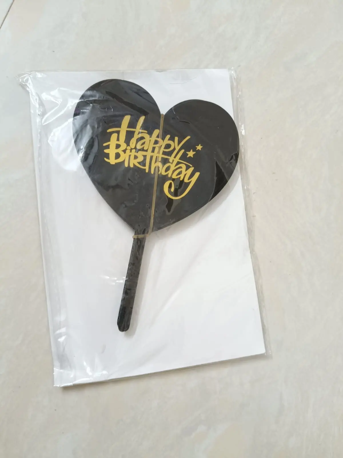 Acrylic heart topper - set of 5 pcs