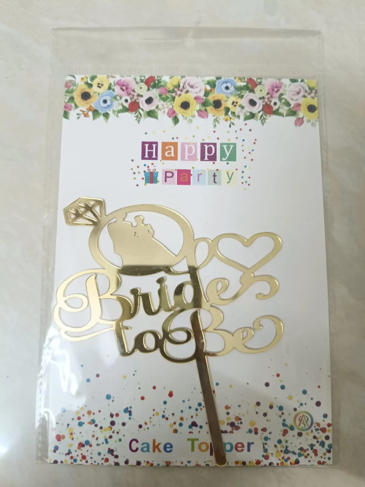Bride to be acrylic topper - set of 5 pcs