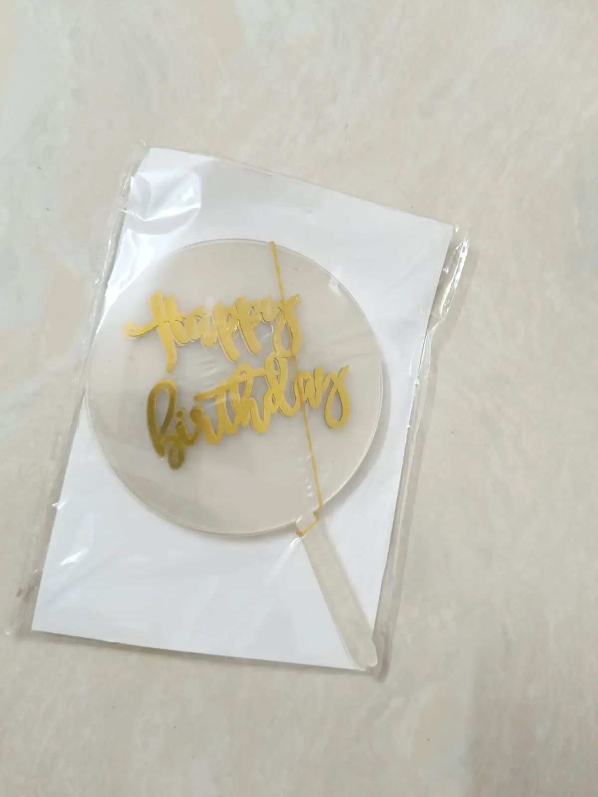 Acrylic round topper - set of 5 pcs