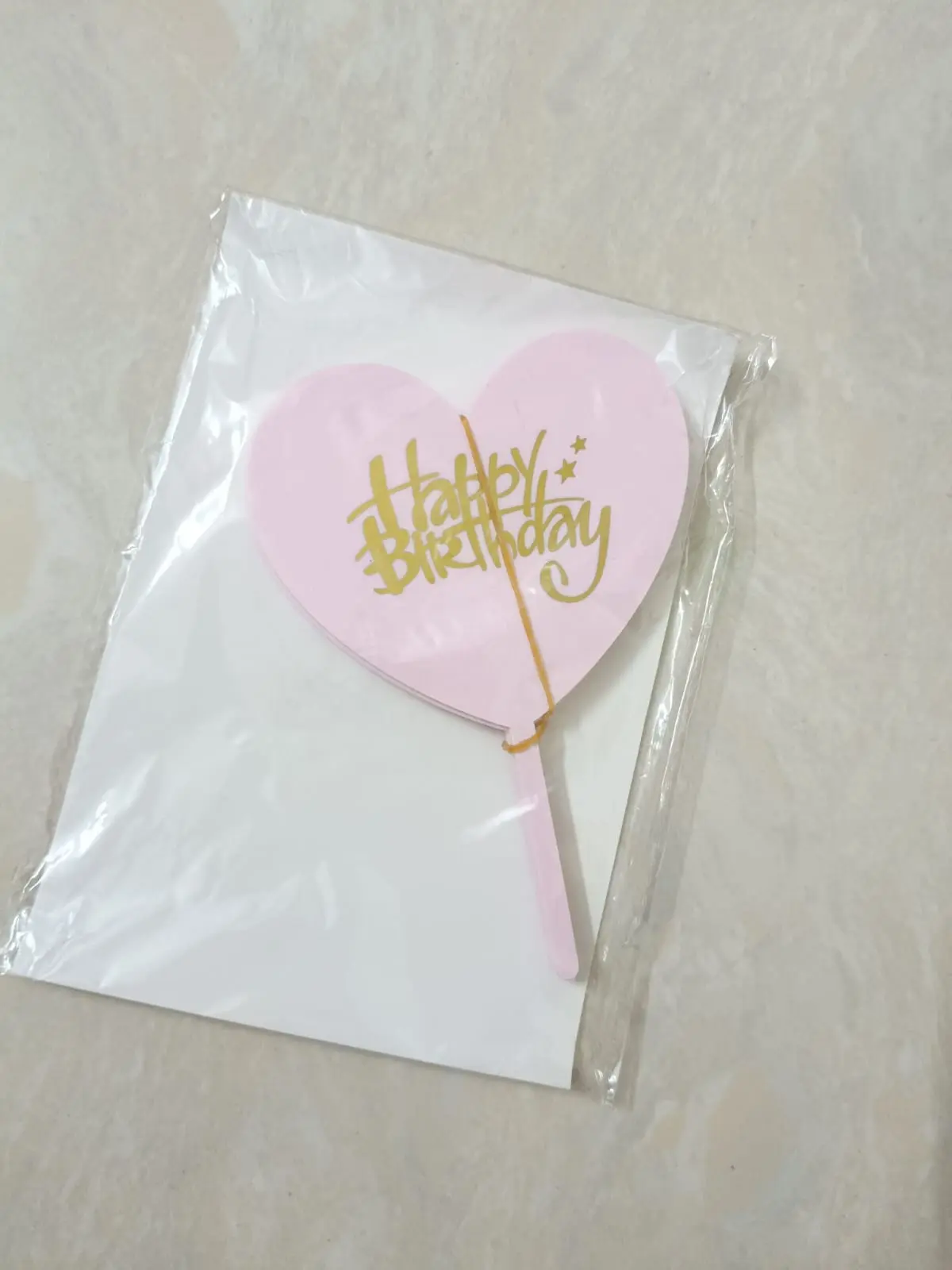 Acrylic heart topper - set of 5 pcs