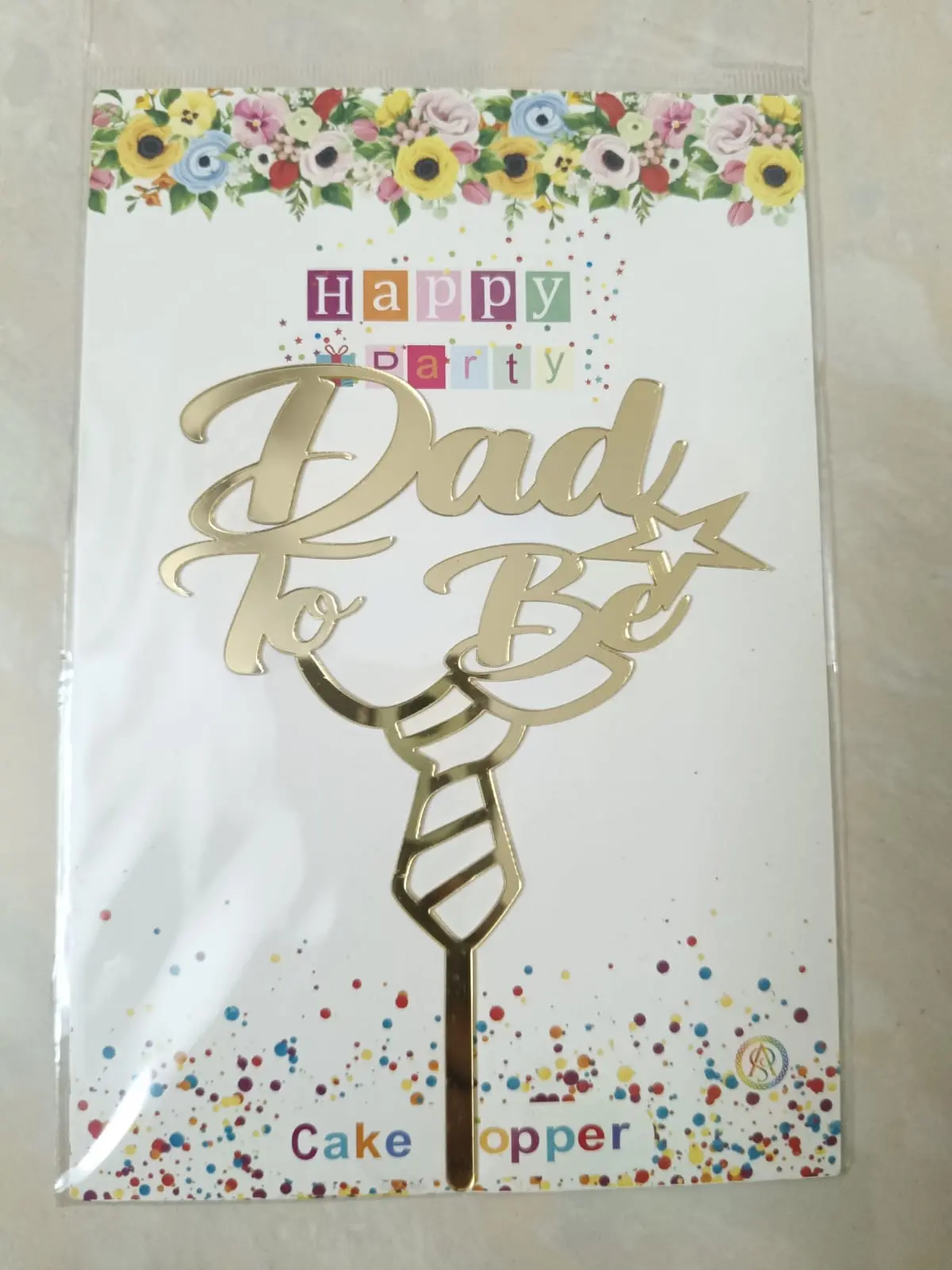 Dad to be acrylic topper - set of 5 pcs