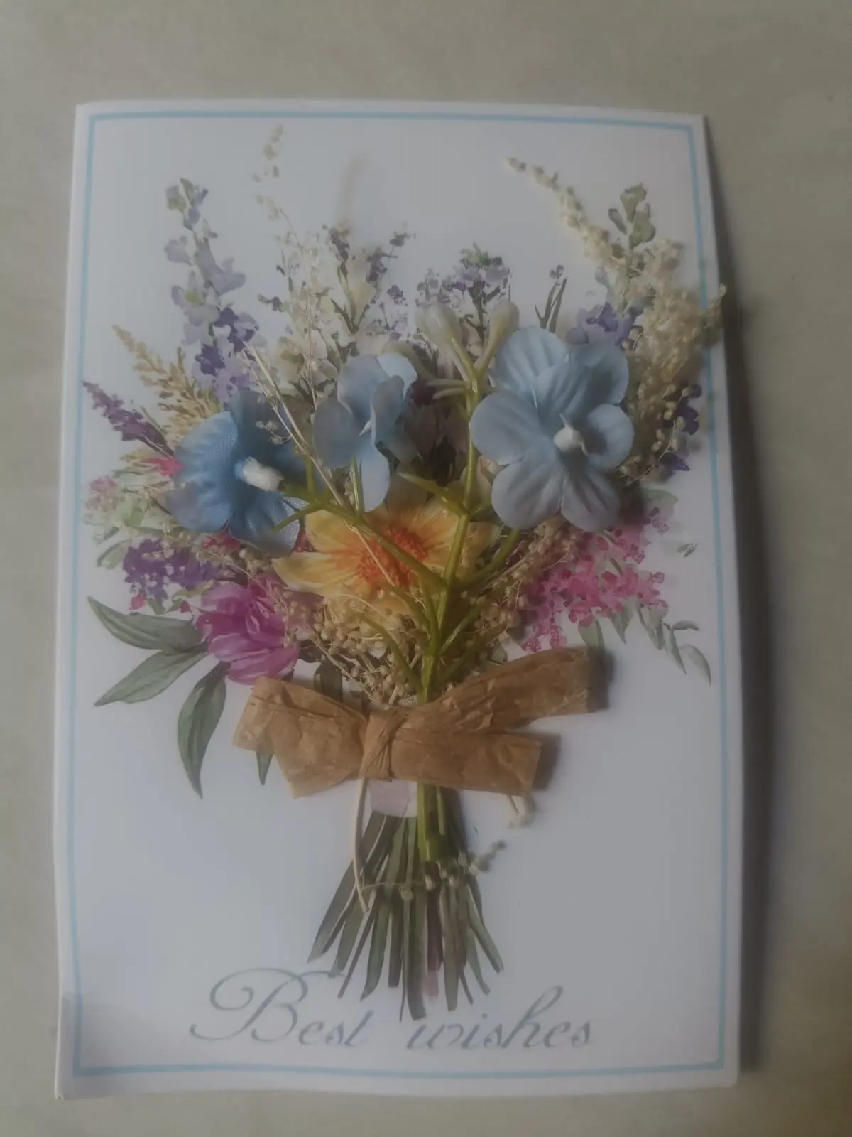 Dried - Flower - Greeting Card - Set of 1 pcs 