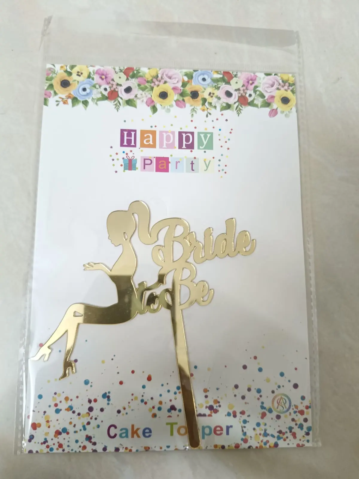 Bride to be acrylic topper - set of 5 pcs