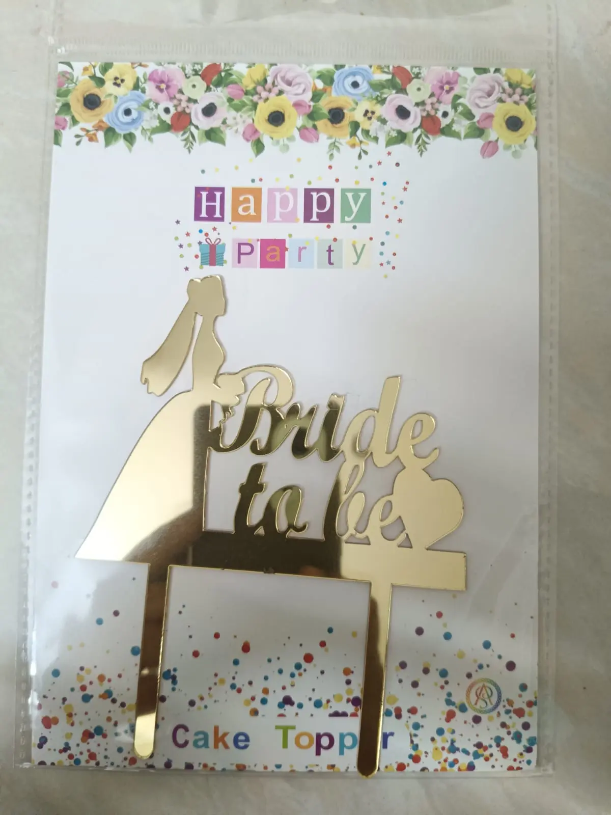 Bride to be acrylic topper - set of 5 pcs