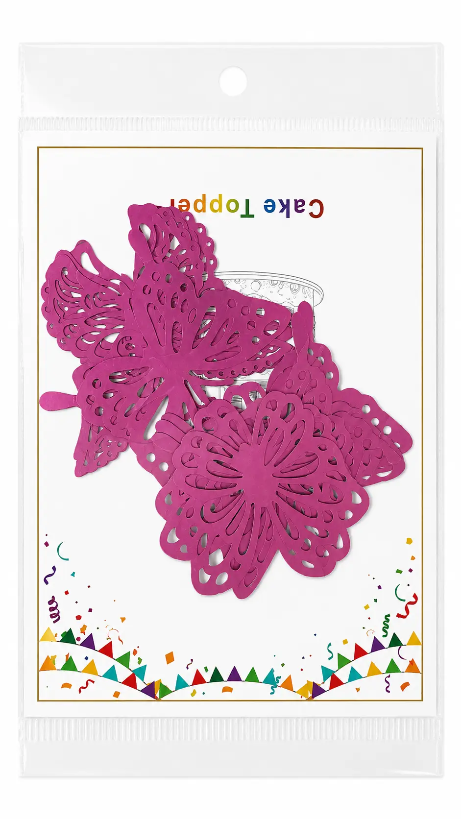 Butterfly - Topper - Topper - Set of 10 pcs - Mixed Colour